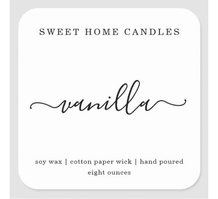 Custom candle labels, Square stickers